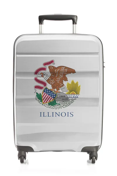 Suitcase with US state flag series - Illinois — Stock Photo, Image