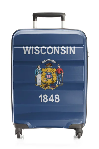 Suitcase with US state flag series - Wisconsin — Stock Photo, Image