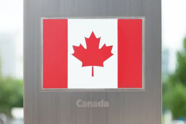 Reihe von Nationalflaggen auf Pole - Kanada — Stockfoto