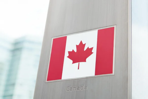 国旗上杆系列-加拿大 — 图库照片