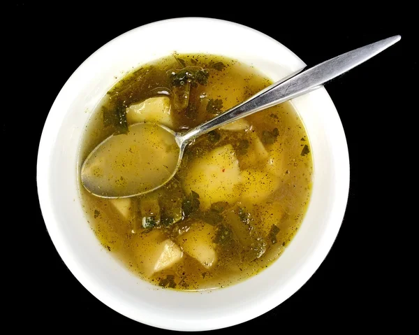 Zupa z pora i ziemniaków — Zdjęcie stockowe