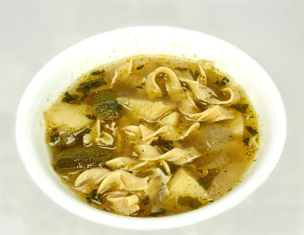 Potatis och purjolök soppa — Stockfoto