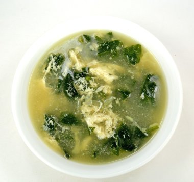 Ispanaklı Yumurta bırakma çorbası