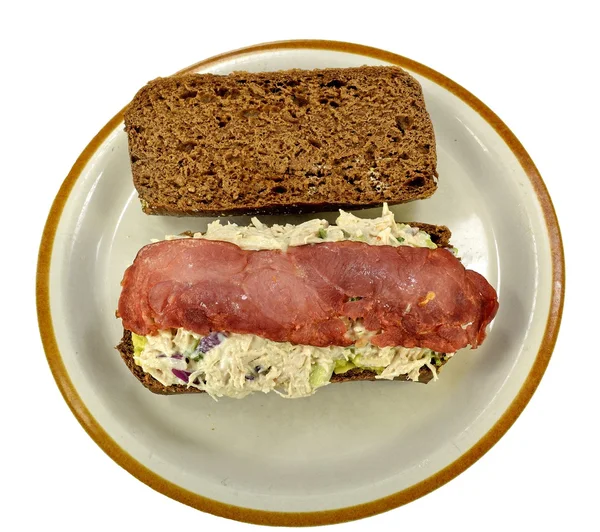 Hühnersalat und Specksandwich — Stockfoto