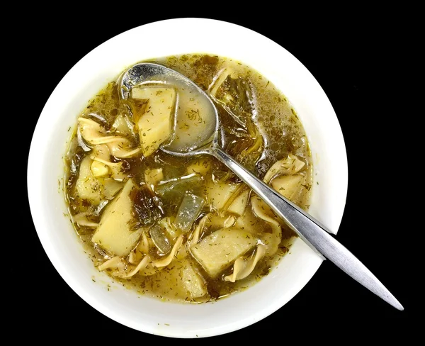 Sopa de espinacas de cebolla de patata —  Fotos de Stock