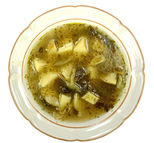 Sopa de espinafre de cebola de batata — Fotografia de Stock