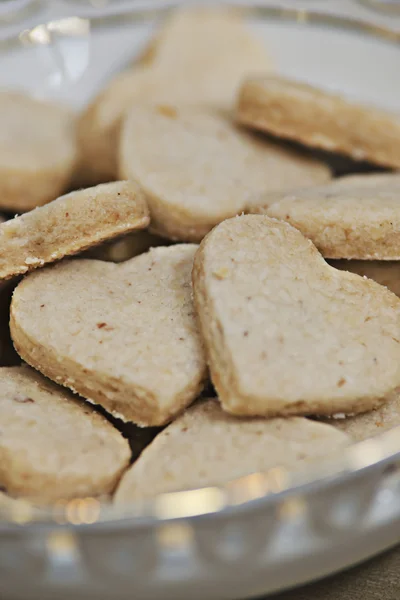 Biscoitos em forma de coração — Fotografia de Stock