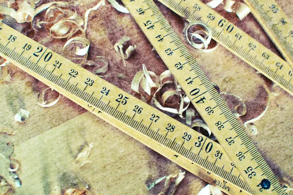 Old folding ruler — Stock Photo, Image