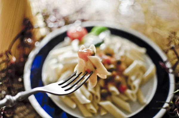 Pasta su forchetta — Foto Stock