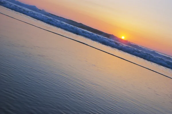 Puesta de sol en la costa atlántica — Foto de Stock