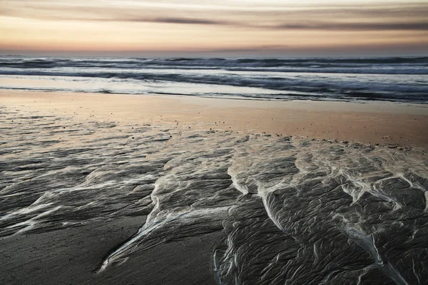 Zonsondergang op de Atlantische kust — Stockfoto