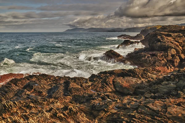 Apus de soare pe coastă — Fotografie, imagine de stoc