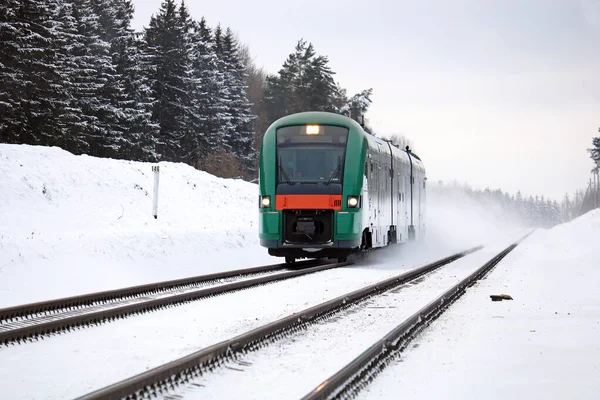 Transportation Passengers Suburban Diesel Train — Stock Photo, Image
