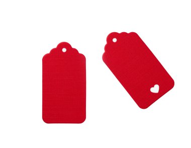 Kırmızı boş Hediyelik Etiketler
