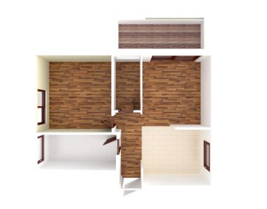 ev planı üstten görünüm - iç tasarım