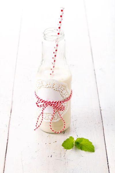 Healthy milkshake or drink with fruits — Stock Photo, Image