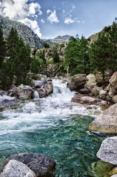 Cola-del Embalse de Cavallers. lizenzfreie Stockbilder