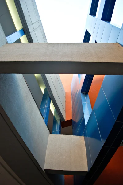 Colorful Modern Architectural Detail Looking Up — Stock Photo, Image