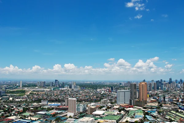 Sunny Aerial City View Panorama — Stock Photo, Image