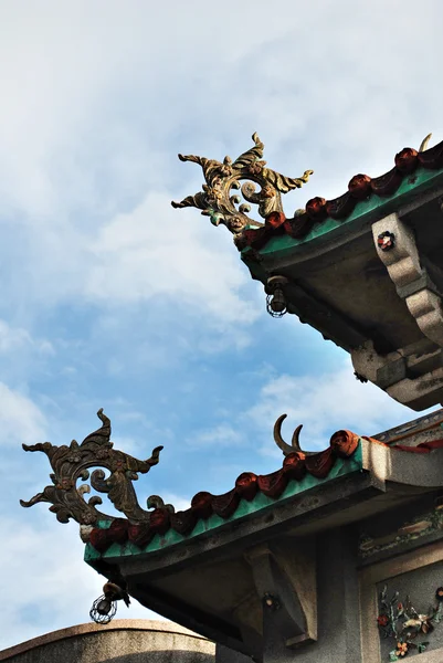 Detalhes de um templo de Pagode chinês — Fotografia de Stock