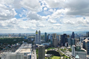 Güneşli hava City View Panorama