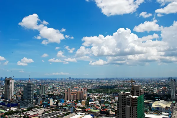 Vista de la ciudad aérea soleada Panorama —  Fotos de Stock