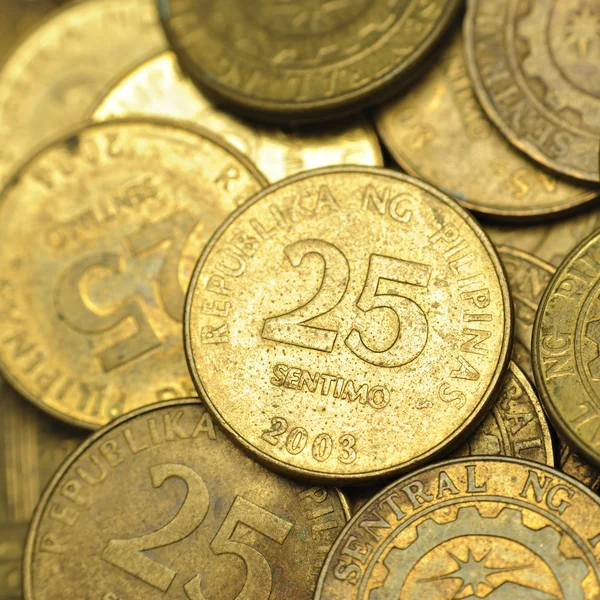 25 Centavo Philippine Coins Stock Photo