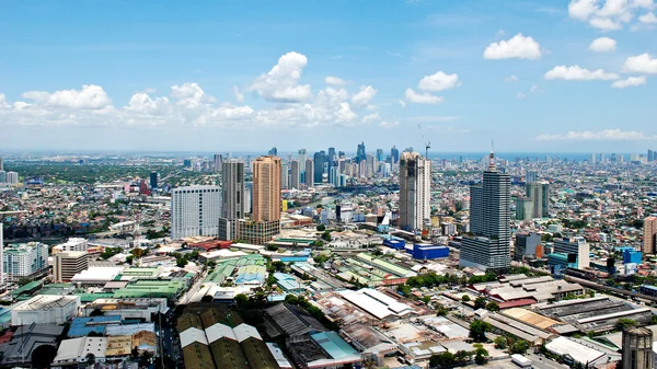 Sunny Aerial City View Panorama — Stock Photo, Image