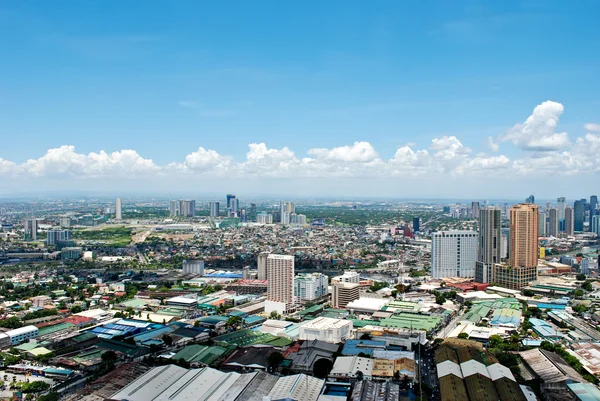 Sunny Aerial City View Panorama — Stock Photo, Image