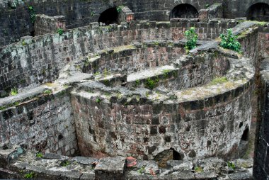 Ruined Spanish Fort at Intramuros Manila clipart