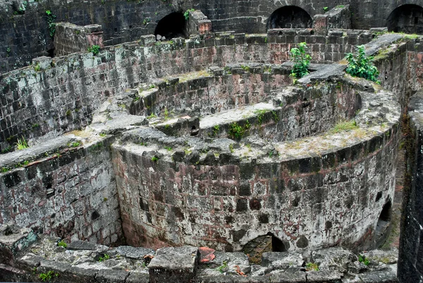 Zniszczony hiszpański Fort w Manili Intramuros — Zdjęcie stockowe