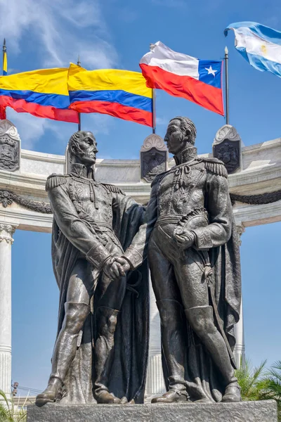 Guayaquil Guayas Ekvador Kasım 2013 Hemiciclo Rotonda Anıtı Güney Amerika Stok Fotoğraf