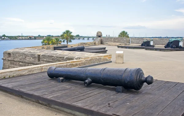 Canon and an old fort — Stock Photo, Image