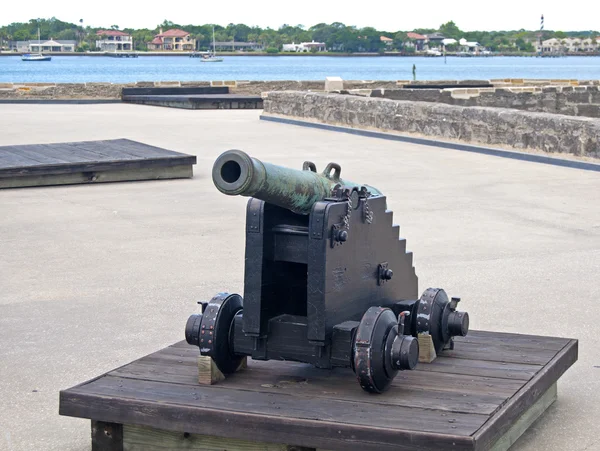 Old cannon in a fort — Stock Photo, Image