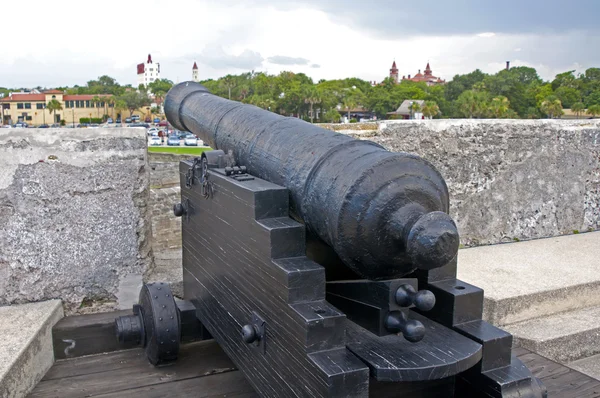 Vecchio cannone in un forte — Foto Stock