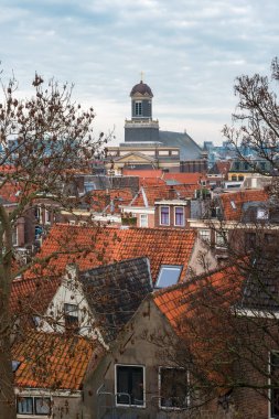 Hollanda 'nın Leiden kentindeki eski Hartebrugkerk Kilisesi