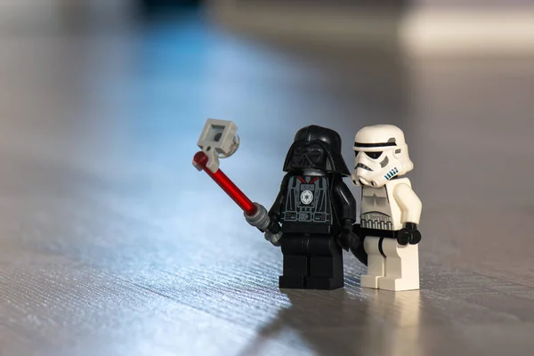 Μικροσκοπικές Μορφές Lego Trooper Κλώνοι Από Τον Πόλεμο Των Άστρων — Φωτογραφία Αρχείου
