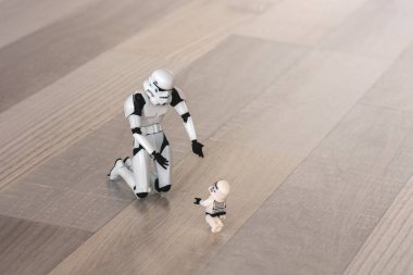 Minyatür Lego Askerleri figürleri, Star Wars klonları, baba ve oğul 