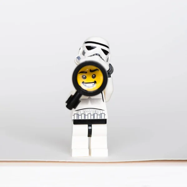Μικροσκοπική Φιγούρα Lego Trooper Κλώνος Από Τον Πόλεμο Των Άστρων — Φωτογραφία Αρχείου