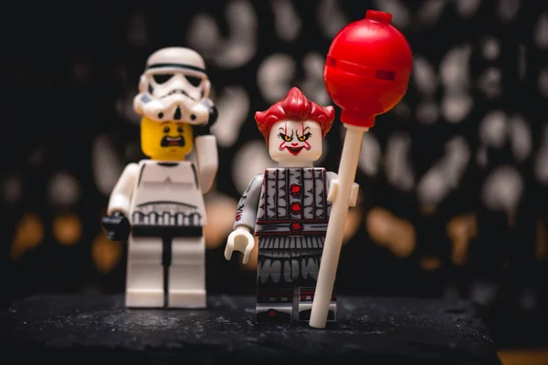 Μινιατούρα Lego Trooper Φιγούρες Κλώνοι Από Star War Και Κλόουν — Φωτογραφία Αρχείου