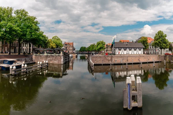 Kanal Der Stadt Gorinchem Niederlande — Stockfoto