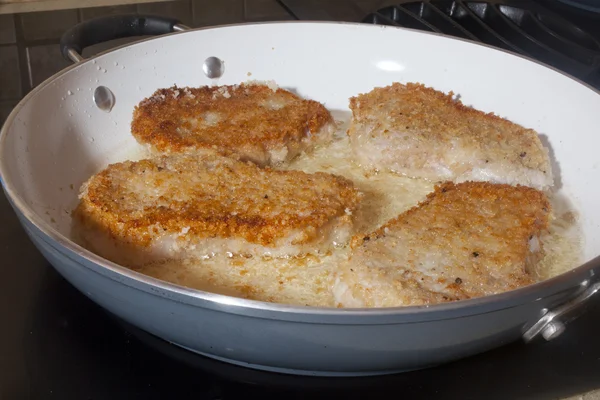 Cooking Pork Chops — Stock Photo, Image