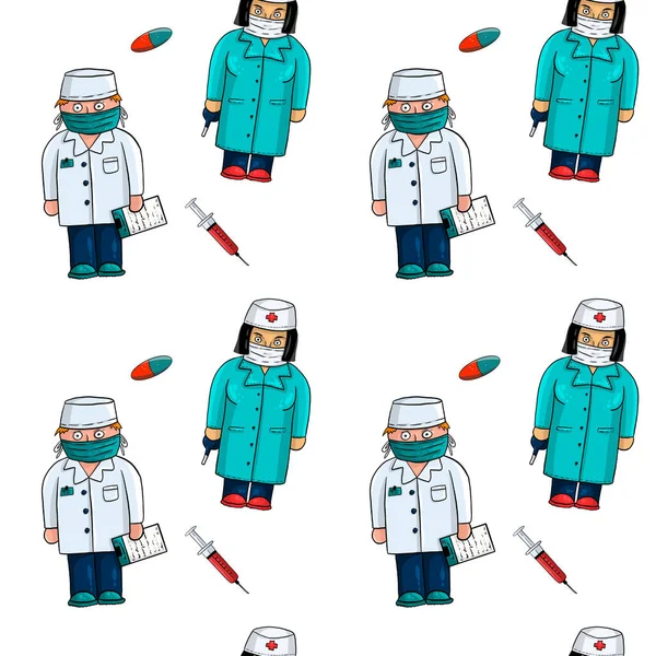 Tıbbî desen çizilmiş. Beyaz arkaplan.