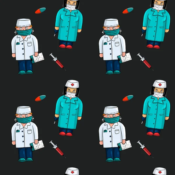 Tıbbî desen çizilmiş. Siyah arkaplan.