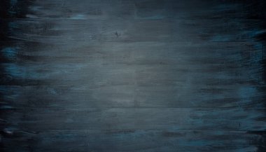 Siyah ve mavi renkli tahta. Arkaplan için panoramik tahta