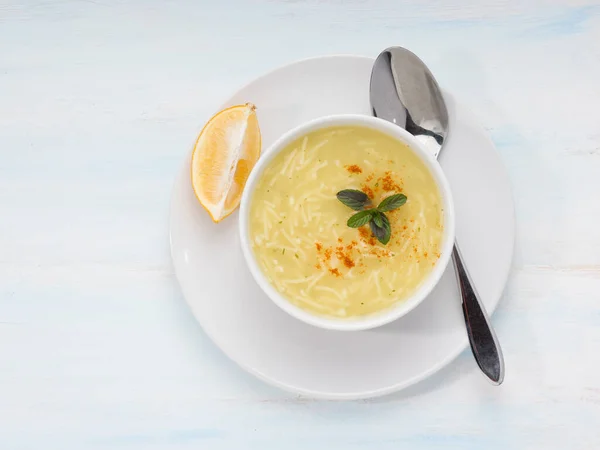 Chicken Noodle Soup with Turkish cooking method. — Stock Image Chicken Noodle Soup Turkish Cooking Method Royalty Free Stock Photos