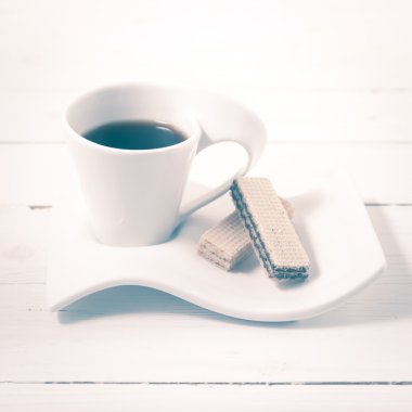 kahve fincanı gofret vintage tarzı ile