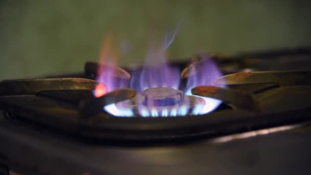 Brûleur à gaz sur cuisinière — Video