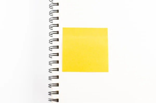 Sticker note on notebook — Stock Photo, Image