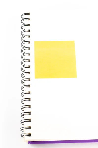 Sticker note on notebook — Stock Photo, Image